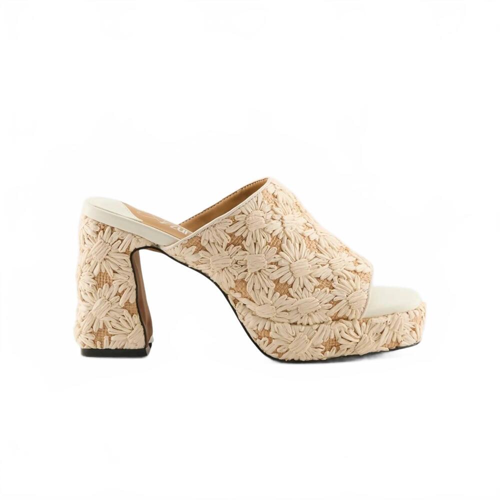 NEW AZURA women's mustbeluv sandal in beige multi